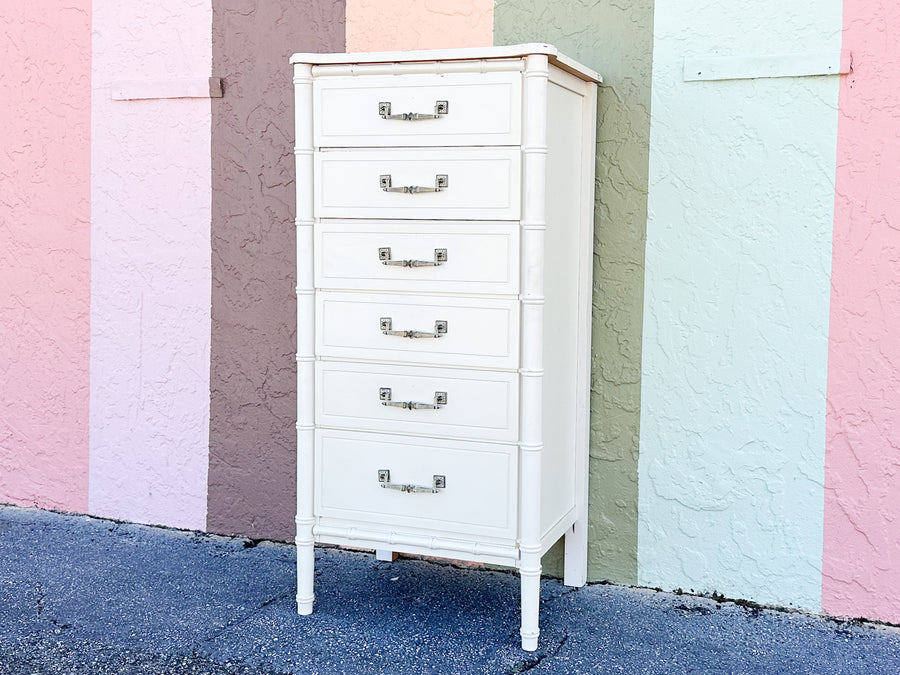Palm Beach Style Faux Bamboo Lingerie Chest