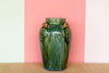 Majolica Style Frog Vase