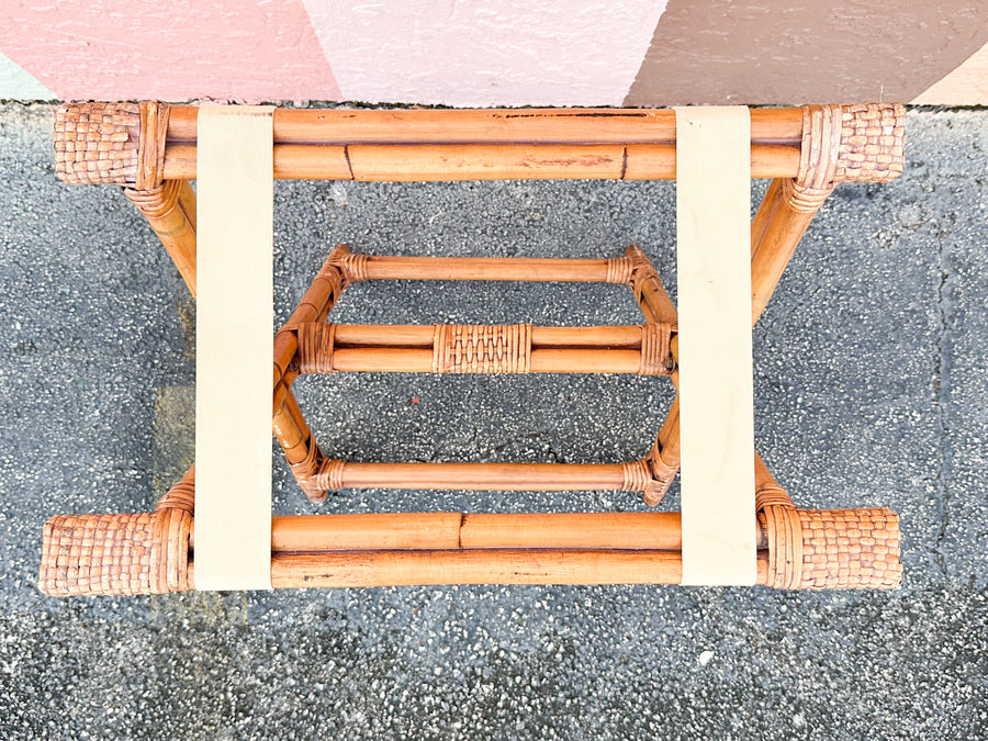 Rattan Luggage Rack
