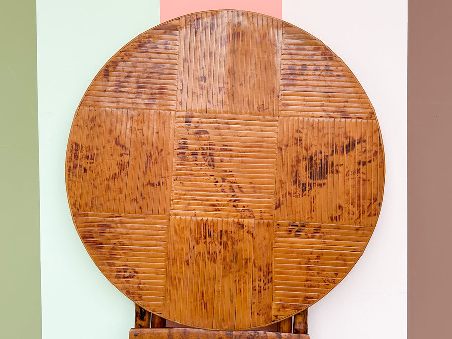 Tortoiseshell Bamboo Folding Table