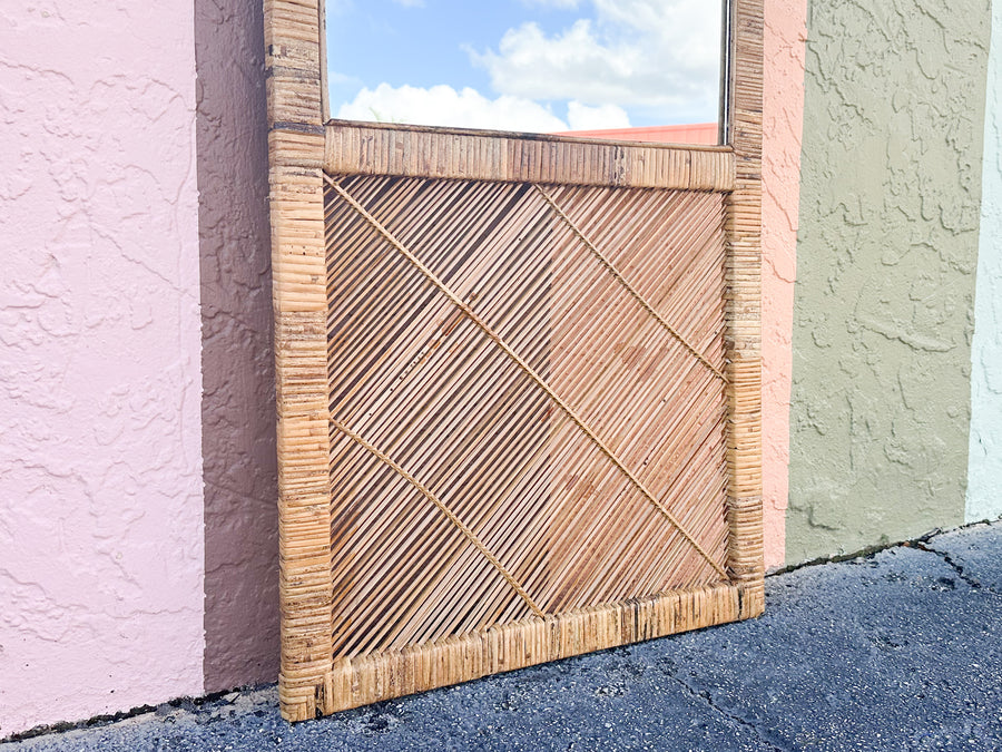 Coastal Buri Rattan Mirror