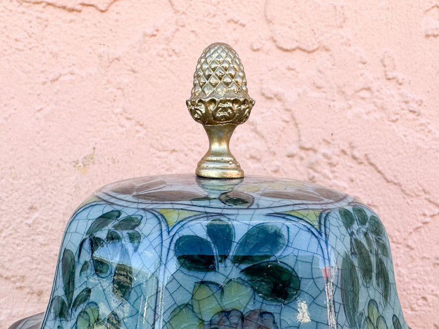 Maitland Smith Seafoam Floral Ginger Jar