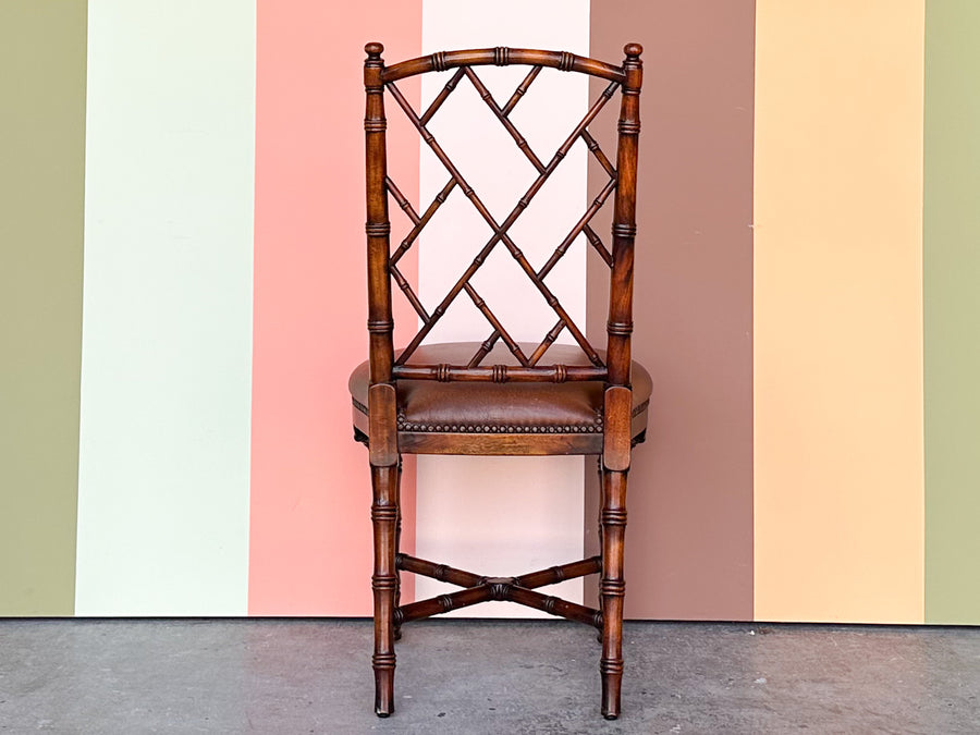 Theodore Alexander Faux Bamboo Desk Chair