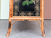 Hand Painted Tortoiseshell Rattan Credenza