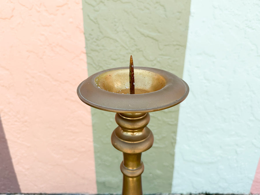 Pair of Large Brass Candlesticks