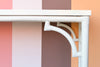 Extra Long White Rattan Console