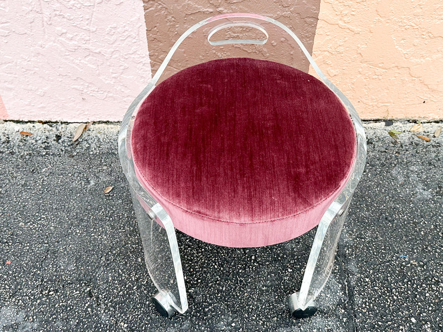 Fab Lucite Stool on Castors