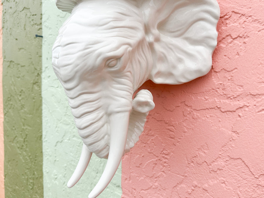 Kips Bay Italian Ceramic Elephant Shelf