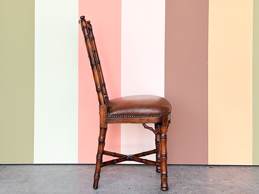 Theodore Alexander Faux Bamboo Desk Chair