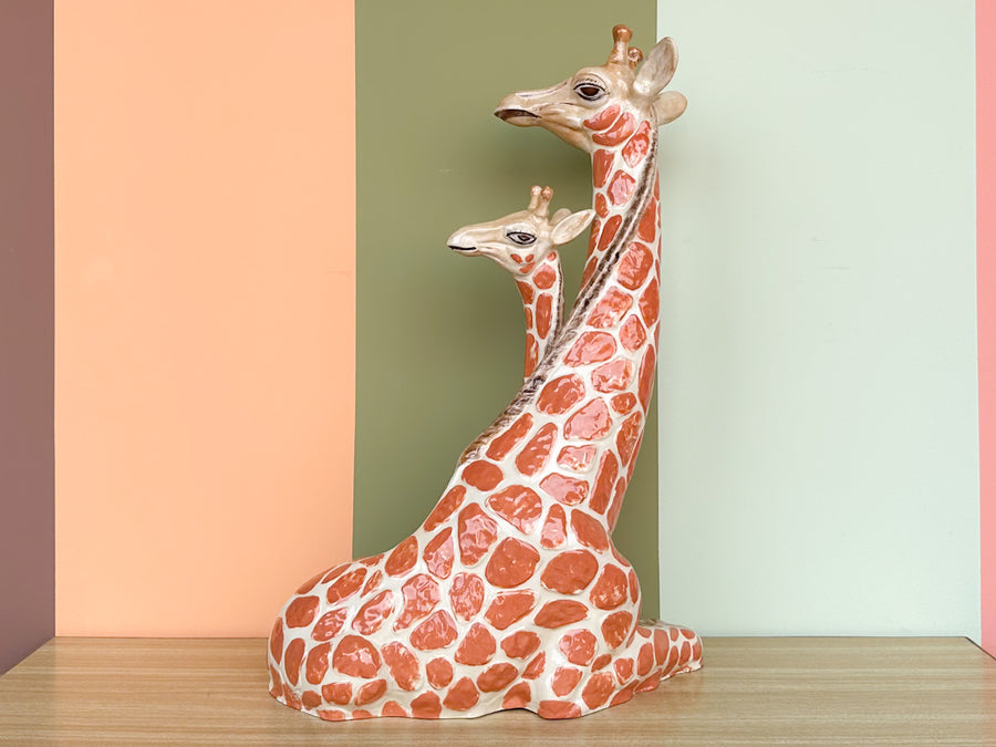 Sweet Ceramic Giraffe Family