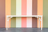 Extra Long White Rattan Console