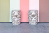 Pair of Pretty Taupe Garden Seats