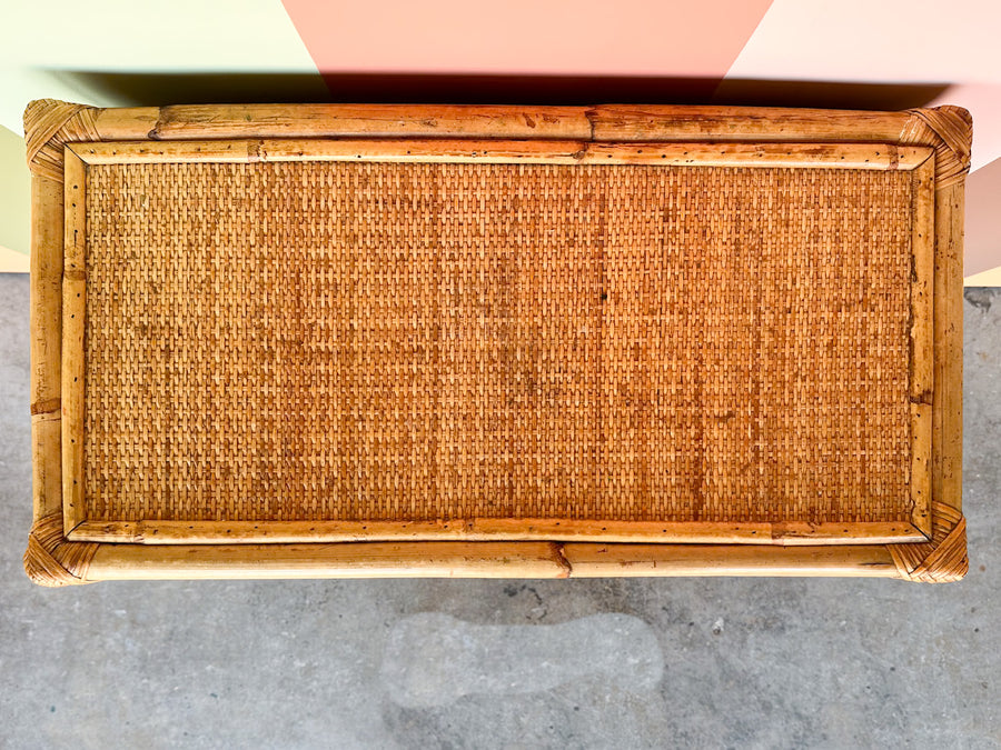 Island Chic Rattan Wrapped Chest