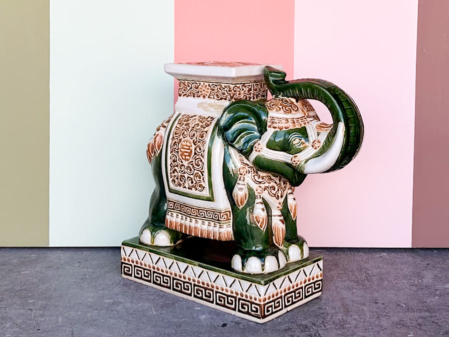 Green Elephant Garden Seat
