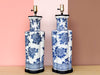 Pair of Blue and White Floral Lamps