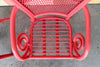 Pair of Hot Pink Whimsical Rattan Chairs