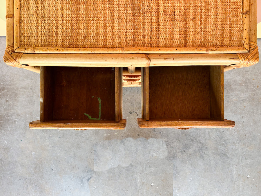 Island Chic Rattan Wrapped Chest