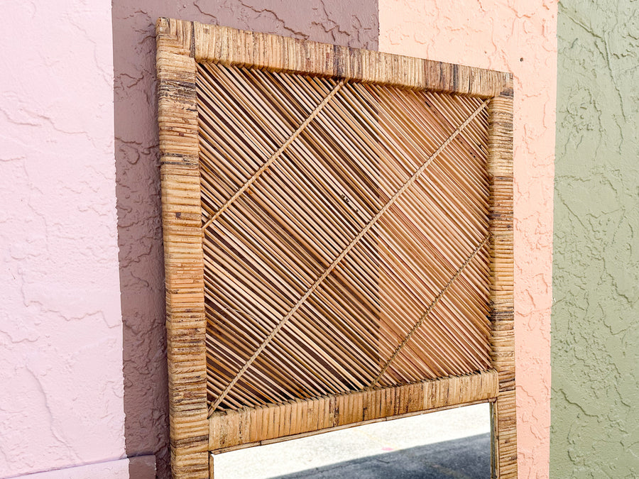 Coastal Buri Rattan Mirror