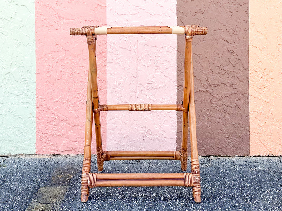 Rattan Luggage Rack