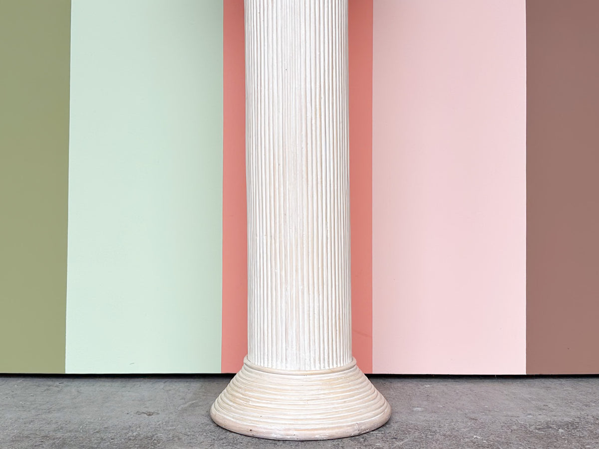 Pencil Reed Rattan Pedestal
