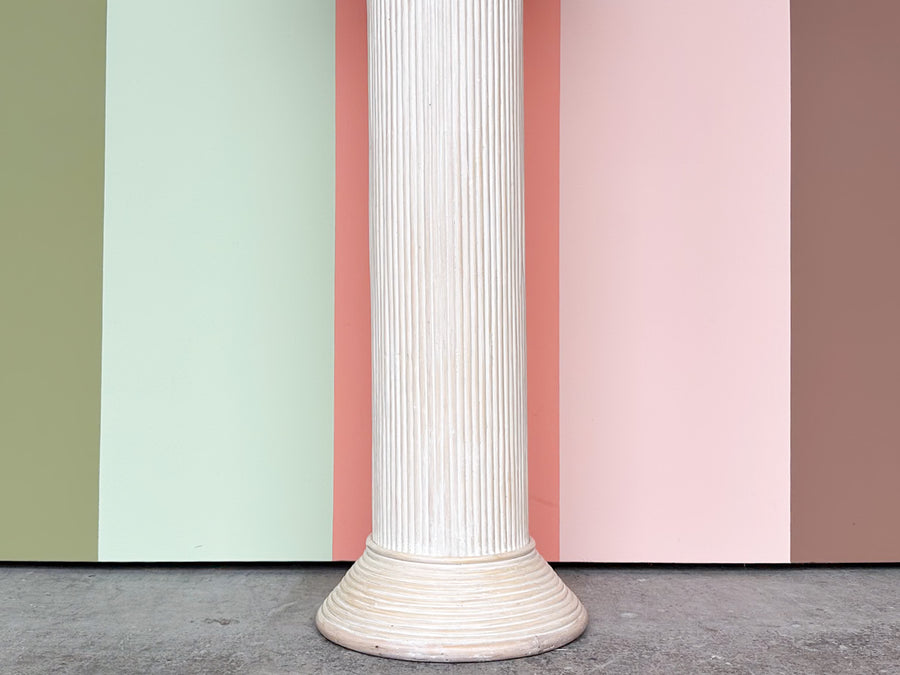 Pencil Reed Rattan Pedestal