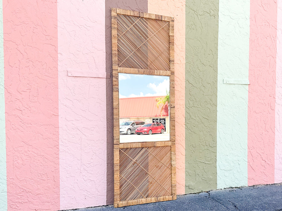 Coastal Buri Rattan Mirror