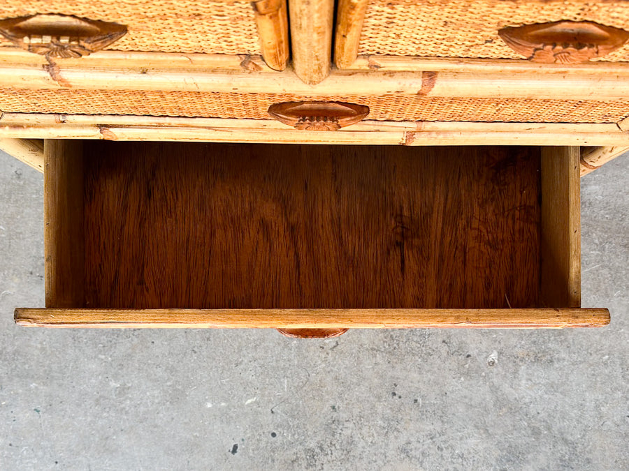 Island Chic Rattan Wrapped Chest