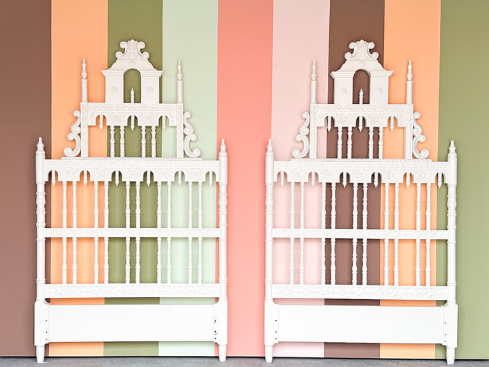 Modern Serena and Lily Chinoiserie Twin Headboards