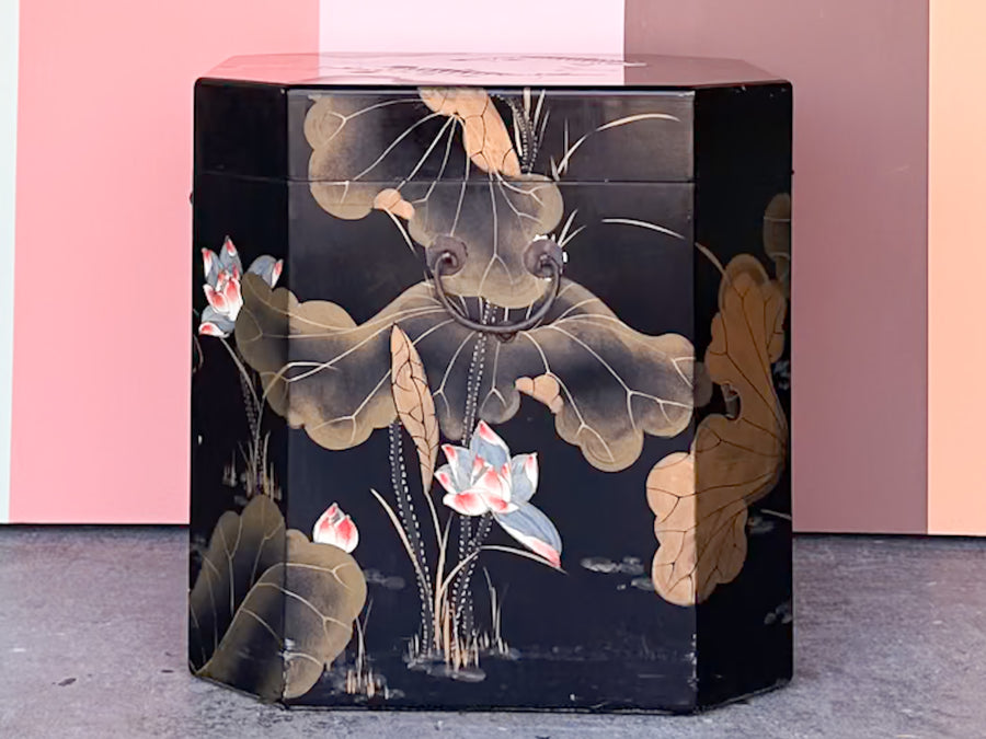 Hand Painted Koi Fish Chest