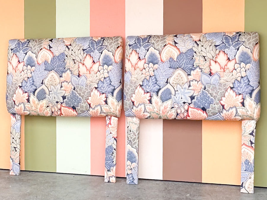 Pair of Pretty Upholstered Twin Headboards