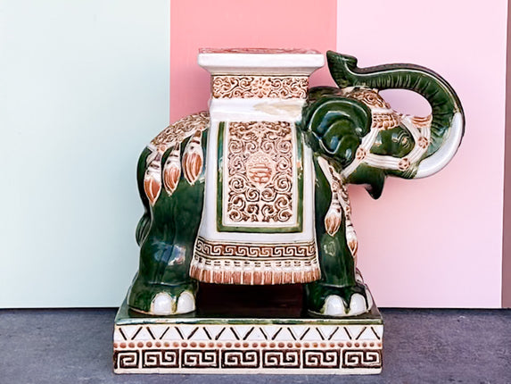 Green Elephant Garden Seat