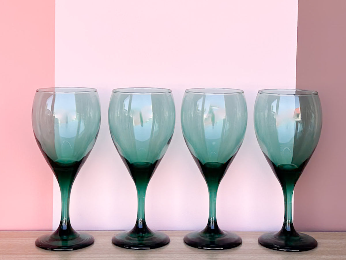 Set of Eight Juniper Wine Glasses