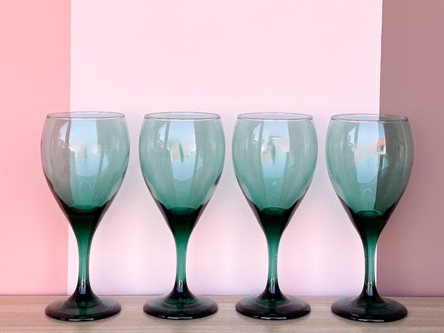 Set of Eight Juniper Wine Glasses
