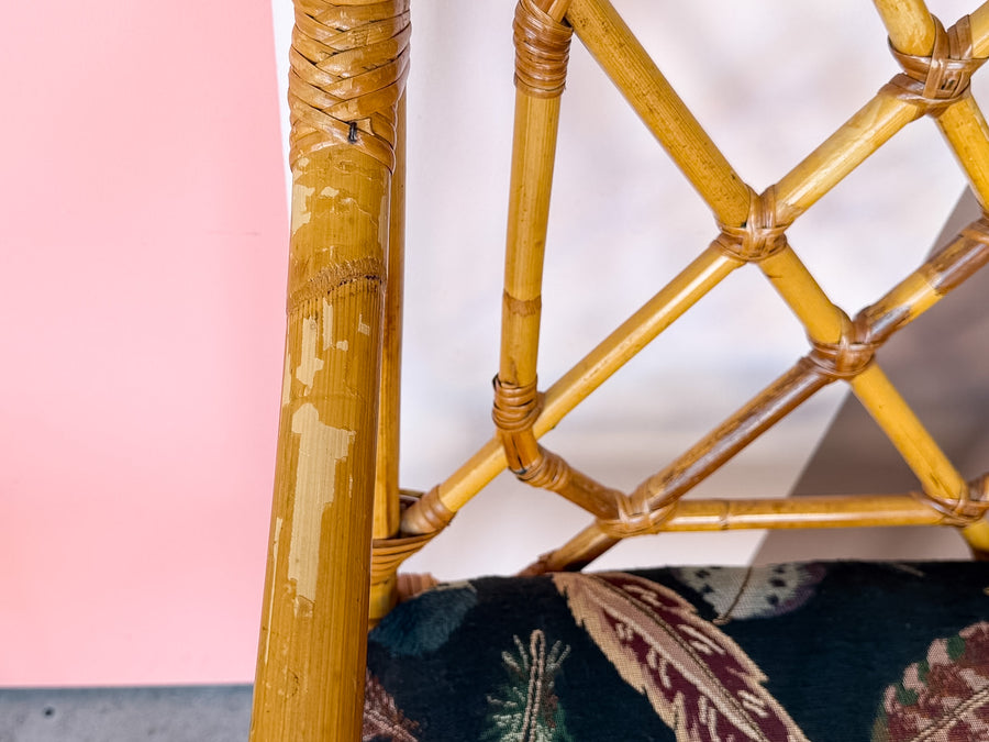 Pair of Fretwork Rattan Chairs