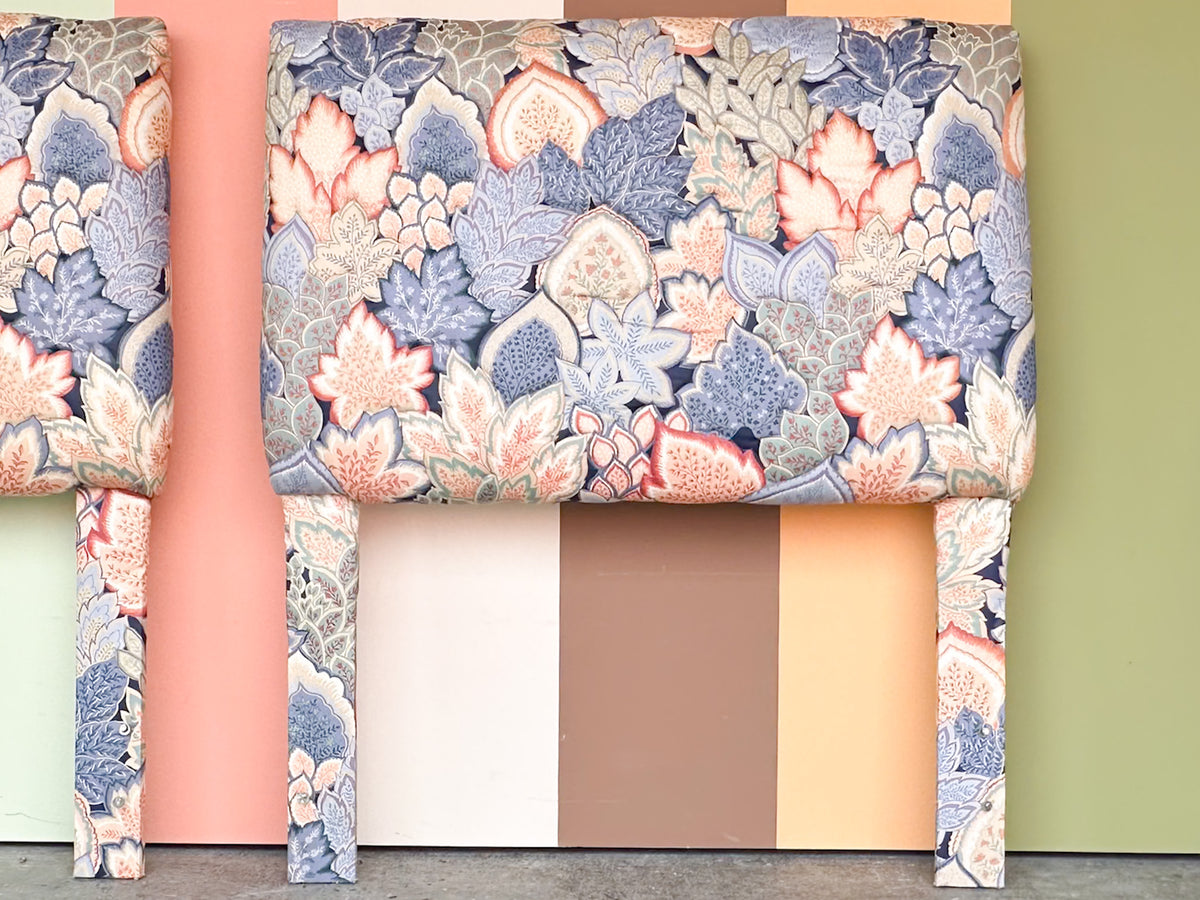 Pair of Pretty Upholstered Twin Headboards