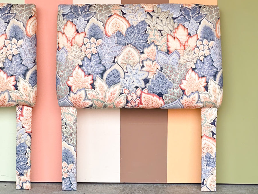 Pair of Pretty Upholstered Twin Headboards