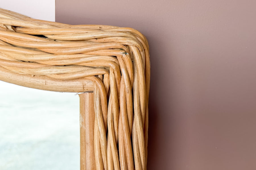 Woven Wicker Full Length Mirror