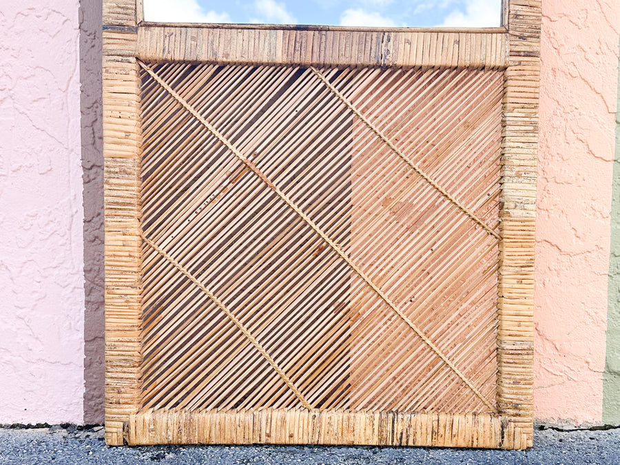 Coastal Buri Rattan Mirror