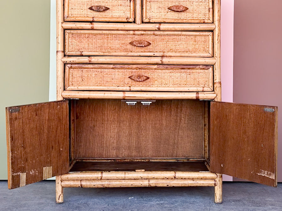 Island Chic Rattan Wrapped Chest