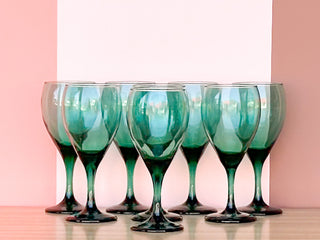 Set of Eight Juniper Wine Glasses