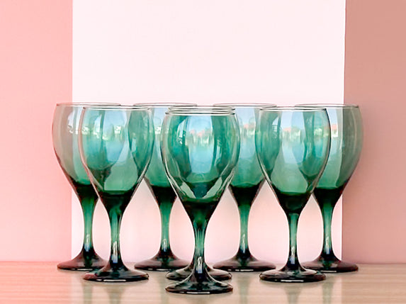 Set of Eight Juniper Wine Glasses