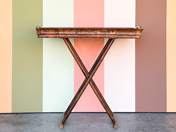 Tortoiseshell Rattan Folding Bar
