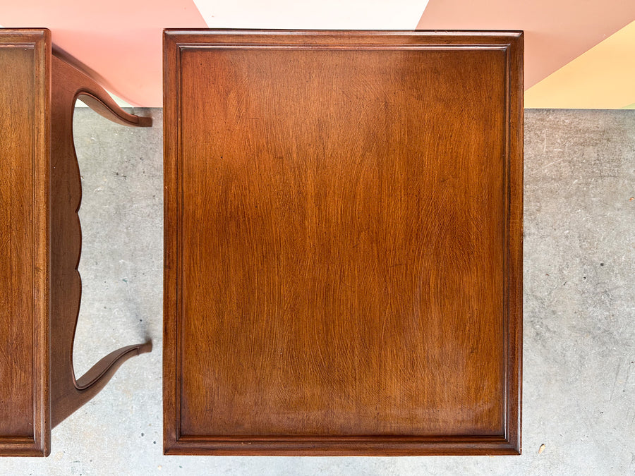 Pair of Handsome Shell Motif Side Tables