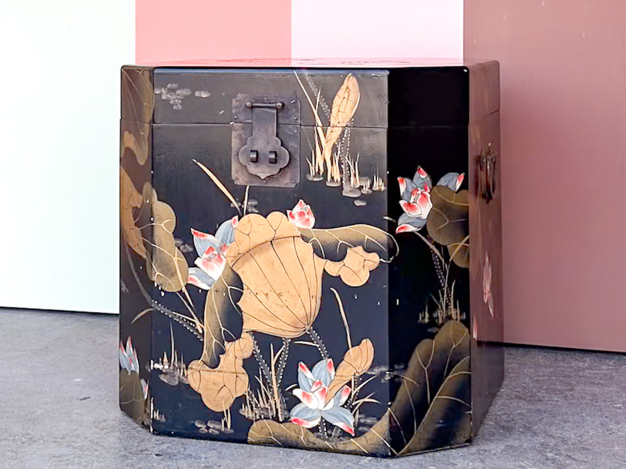 Hand Painted Koi Fish Chest