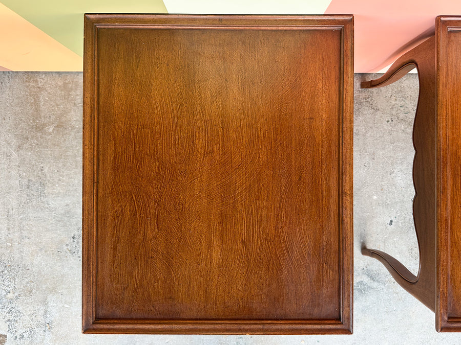 Pair of Handsome Shell Motif Side Tables