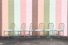 Set of Six Verdigris Metal Chippendale Chairs