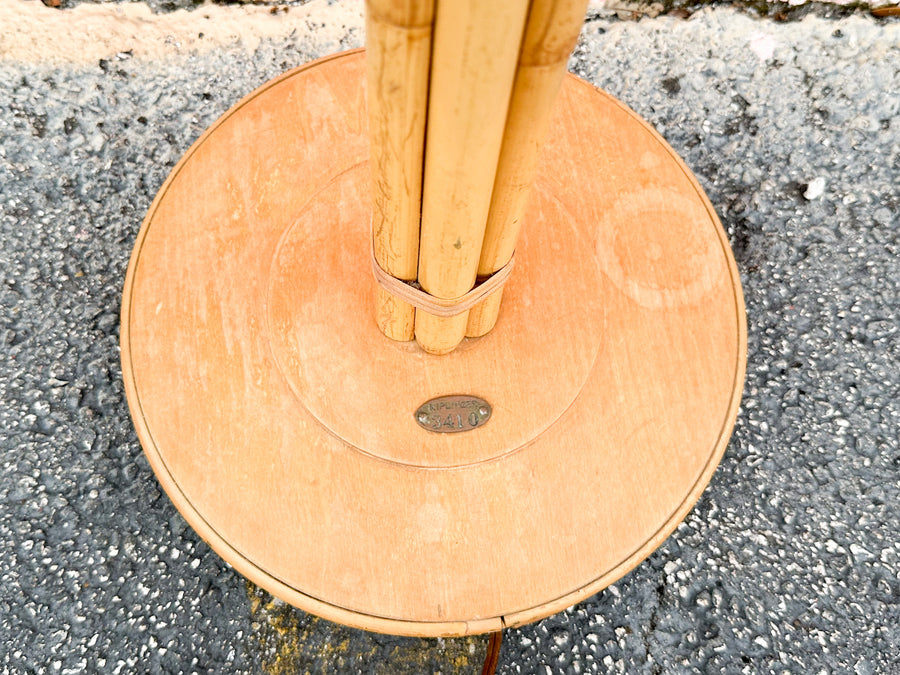 Old Florida Rattan Floor Lamp