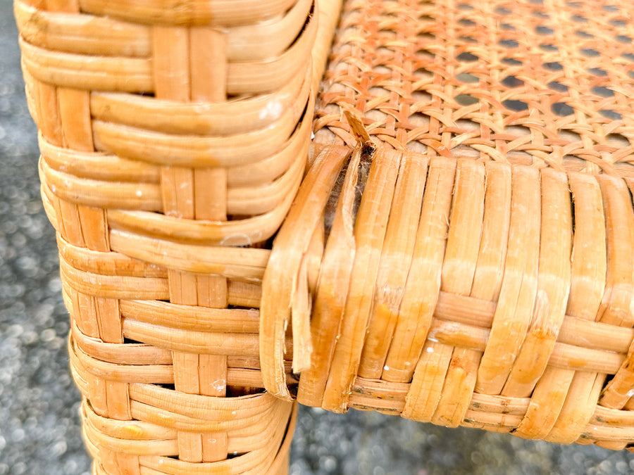Rattan Wrapped Side Table