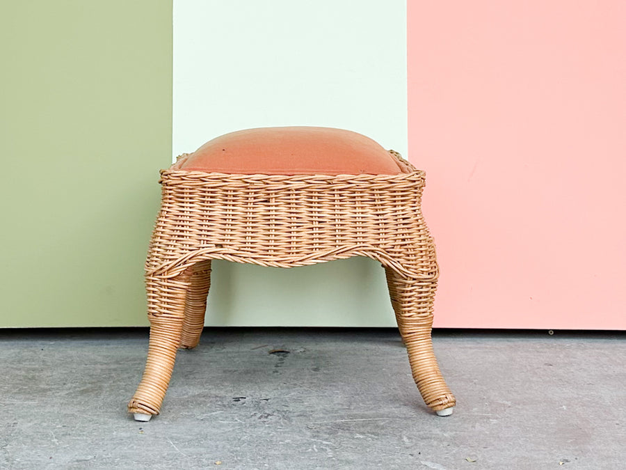 Granny Chic Wicker Foot Stool