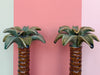 Pair of Palm Tree Candle Holders